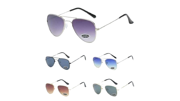 Black with black lens sunglasses