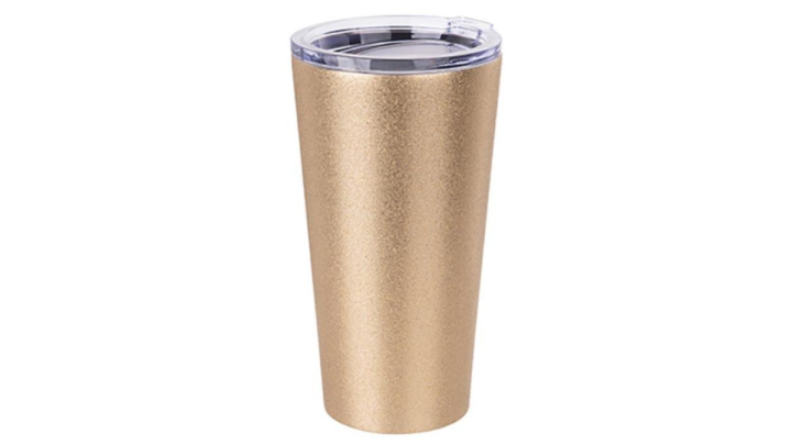 Tumbler 500ml Gold glitter