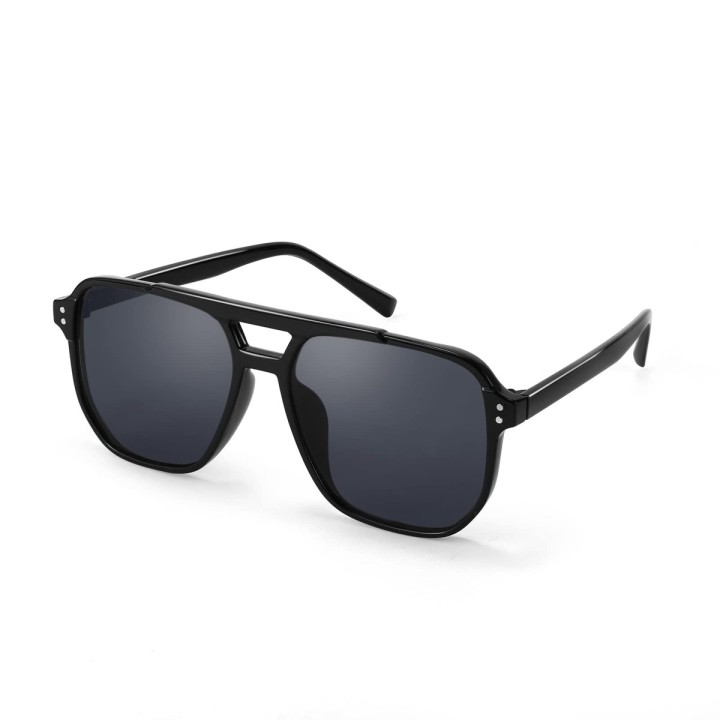 Black with black lens sunglasses