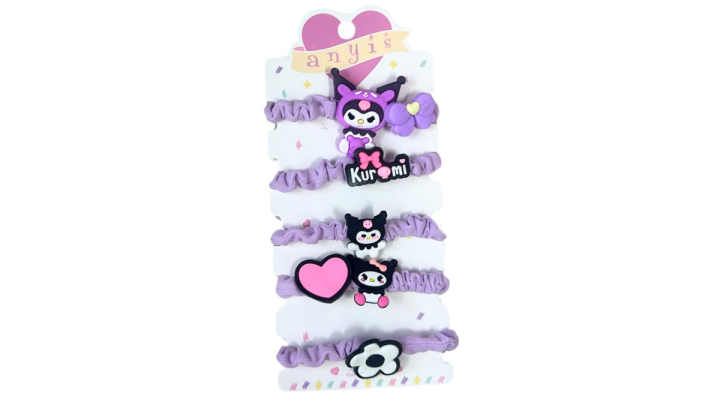 Kuromi set of elastic hair accessories no1