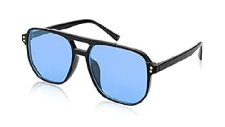 Black with mirror lens sunglasses