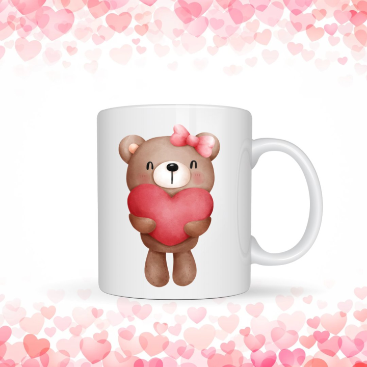 Bear holding heart