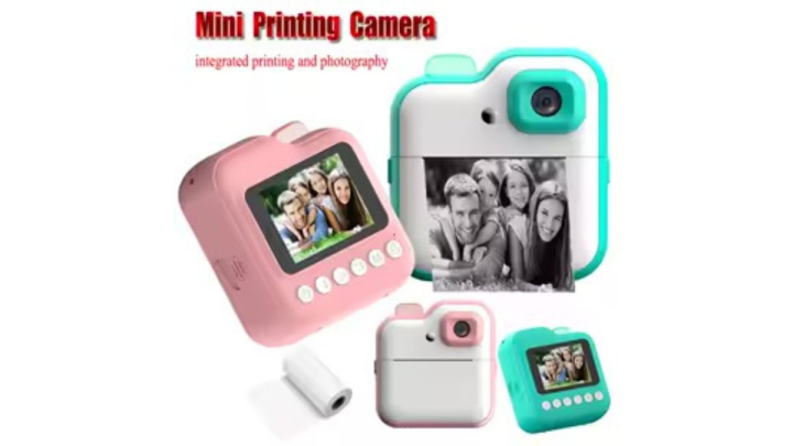 Pink Andowl C8 Compact Φωτογραφική Μηχανή Θερμικής Εκτύπωσης Μπλε