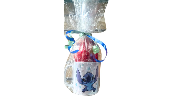 Stitch no1 mug with chocolate egg
