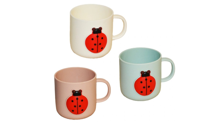 Ladybird pink plastic mug & chocolate egg