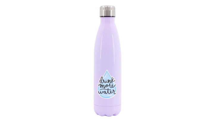 Purple Stainless steel water bottle drink more water 500ml