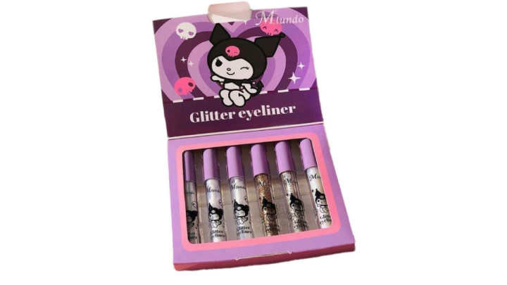 Kuromi glitter eyeliner set of 6