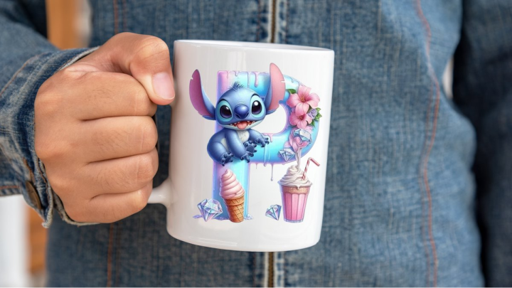 Coffee Mug Stitch Initial P 300ml