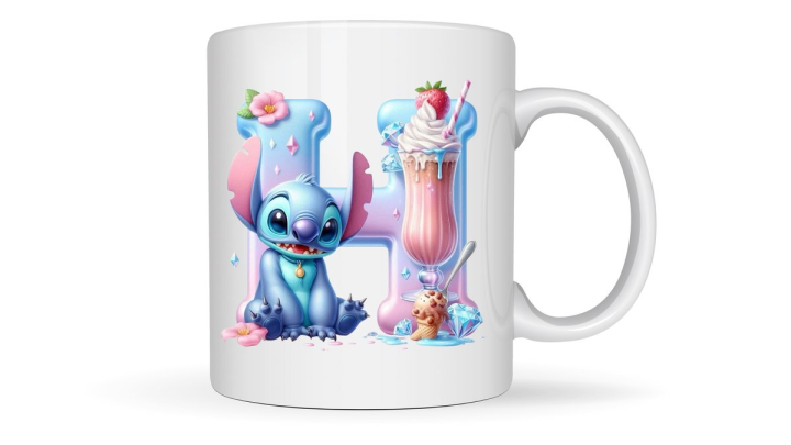 Coffee Mug Stitch Initial H 300ml