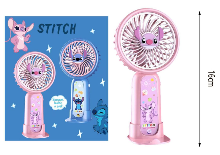 Stitch fan blue & phone stand
