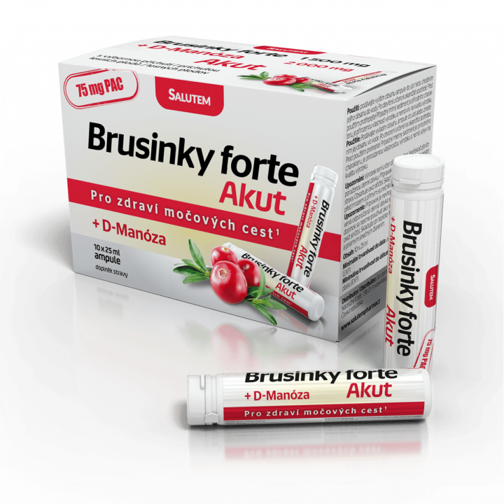 Brusinky (Cranberries) Forte Akut 1500 Mg + D-Mannose 10 Ampoules