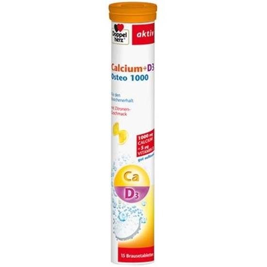 Doppelherz Calcium 1000Mg + D3 Osteo 15 Effervescent Tablets