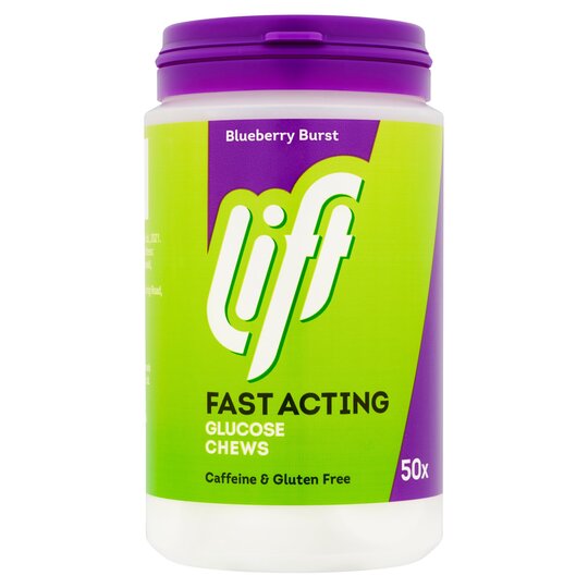 Fast Acting Glucose Supplement Tablets With Blueberry Flavor 10 Tabs