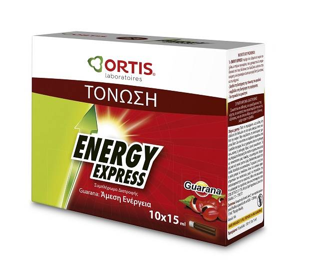 Ortis Energy Express Guarana Supplement For Energy 10x15ml