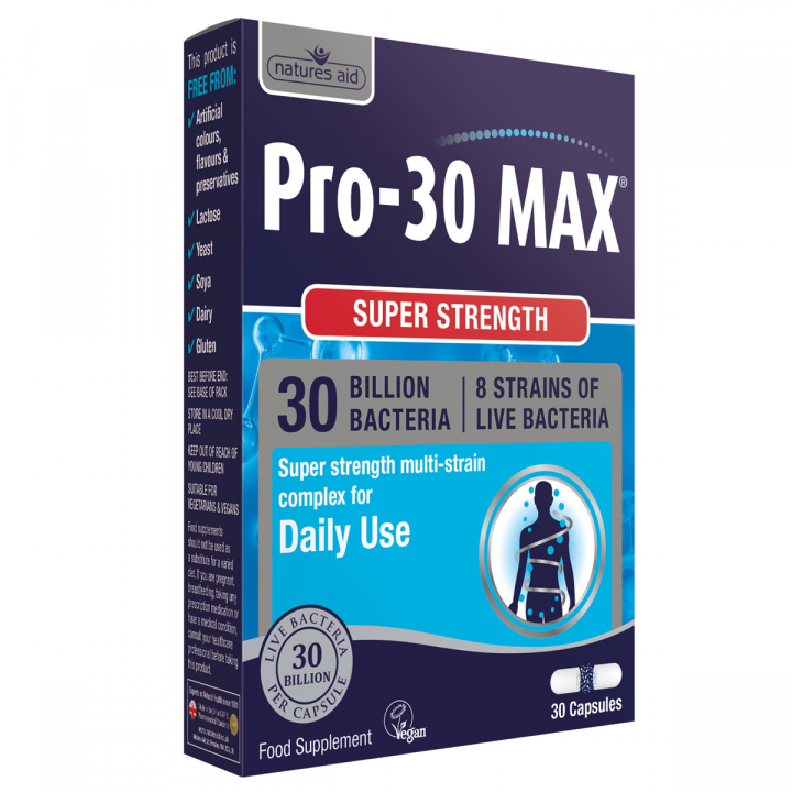 Natures Aid Pro-30 Max 8 Strain Probiotics Complex