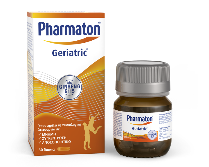 Pharmaton Geriatric With Ginseng G115 To Enhance Memory, Concentration & Immune 30Tabs