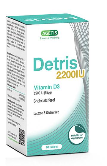 Detris Vitamin D3 2200Iu(55Mcg) 90Tabs