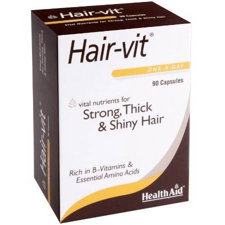 Health Aid Hair-Vit Nutrition For Strong Thick & Shiny Hair 90 Capsules