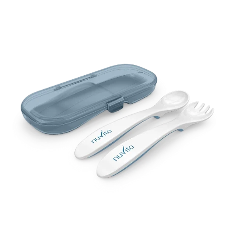 Travel cutlery with case - Easy Eating (blue)