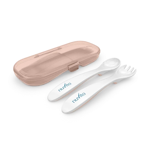 Travel cutlery with case - Easy Eating (pink)