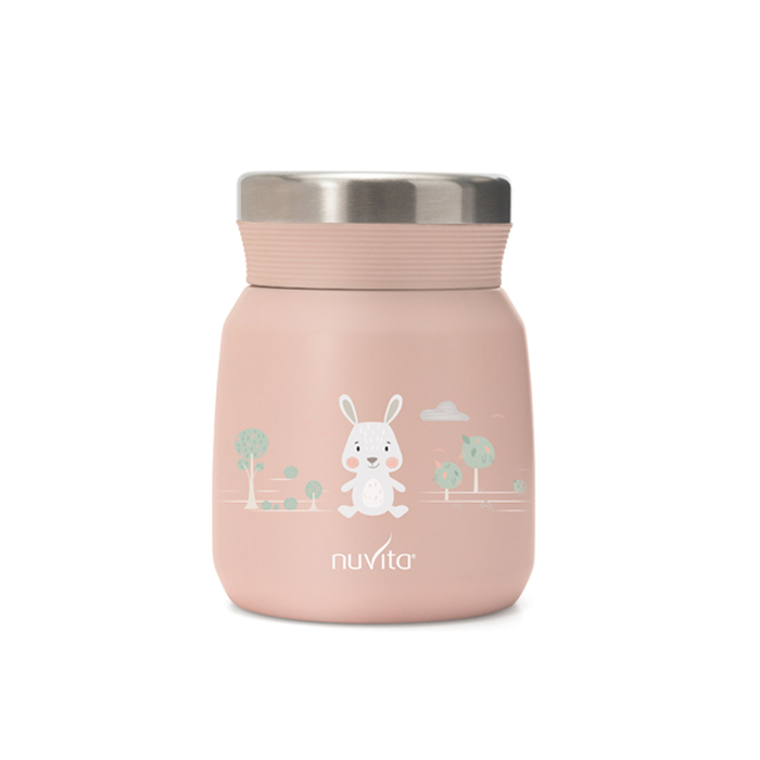 Stainless steel thermal container 300 ml. for liquid and solid food - 4471 Age 6m+  Pink