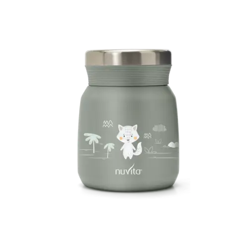Stainless steel thermal container 300 ml. for liquid and solid food - 4471 Age 6m+  Grey