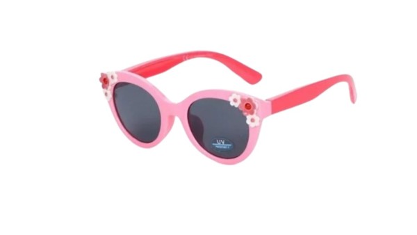 Kids sunglasses pink and phuksia with flowers