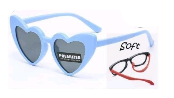 Kids sunglasses soft material light blue
