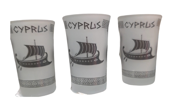 Shot glass Cyprus boat