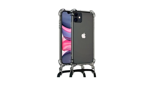 Ultra clear soft cover case with PINK neck strap
