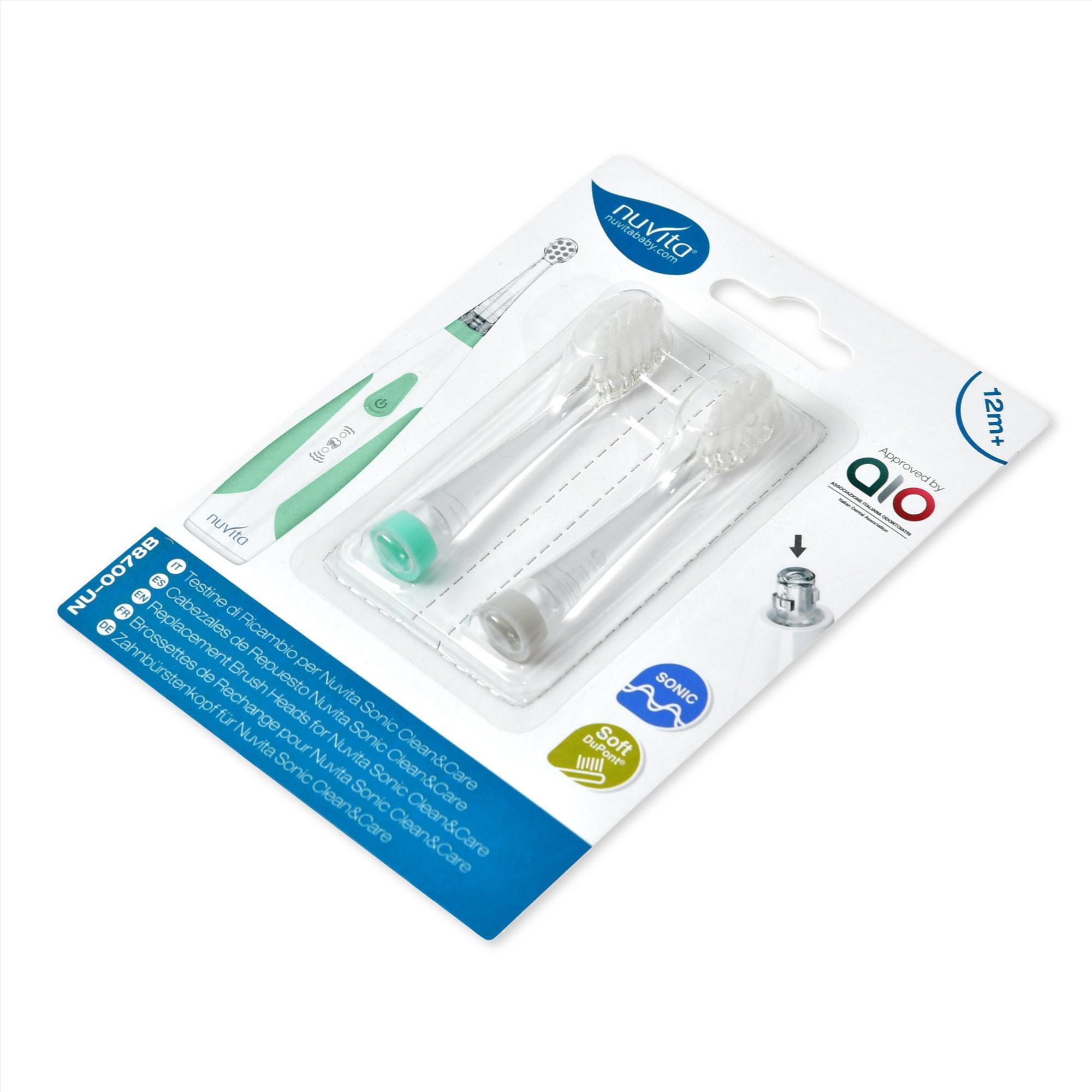 Replacement brush head set for Sonic Clean&Care 1151 electric toothbrush 12m +   (NU- 0078B)