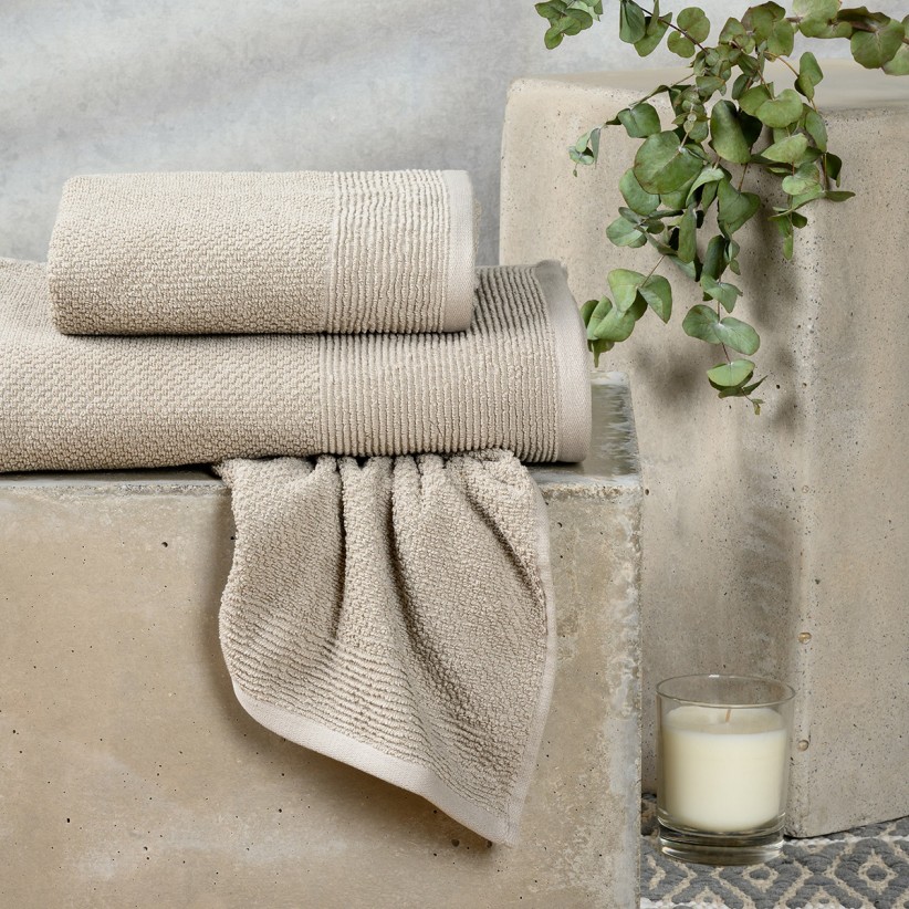 HAUS SET OF 3 TOWELS LIGHT GREY COLOR