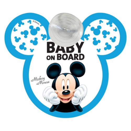 Disney Mickey Mouse Baby On Board Car Sign
