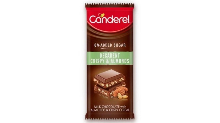 Canderel Decadent Crispy & Almonds Chocolate 0% Added Sugar