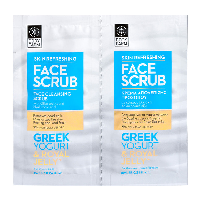 Body Farm Greek Yoghurt Face Cleansing Scrub 2 X 8Ml