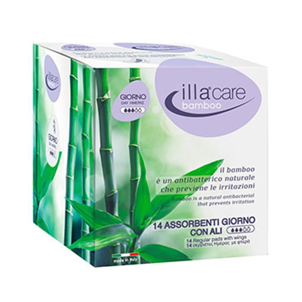 Illa Care Bamboo Regular Pads W/ Wings, Sanitary Pads 14