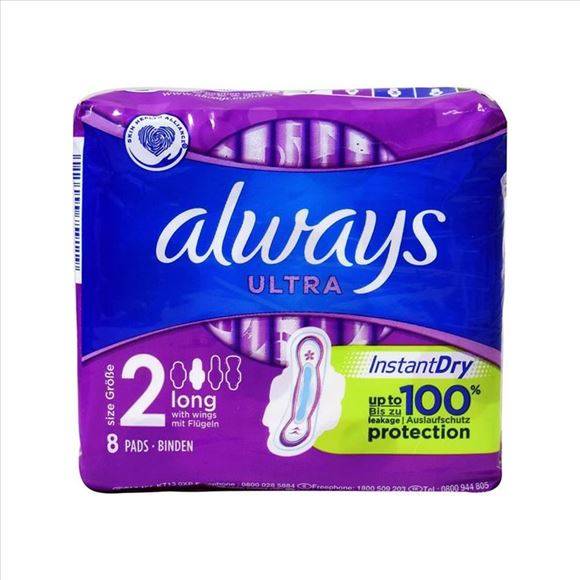 Always Ultra Long Sanitary Pads x8