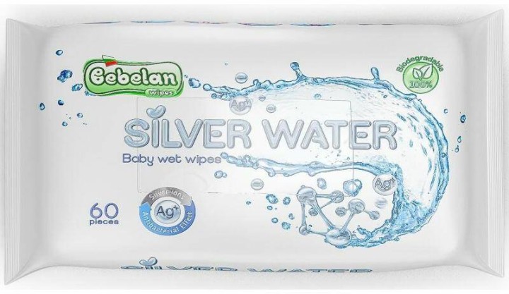 BEBELAN BABY WIPES SILVER WATER 60S