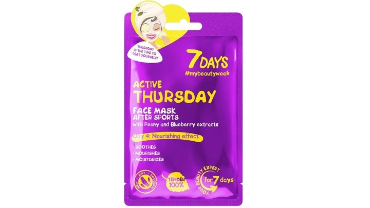 7Days Active Thursday Sheet Mask, 28G