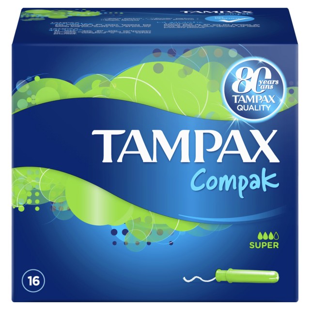 Tampax Compak Super Tampons 16 Pcs