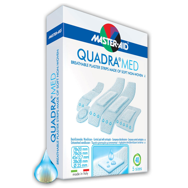 Master Aid Quadra Med Plasters 40 X Assorted