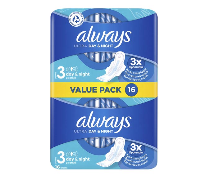 Always Ultra Day & Night No3 16Pc
