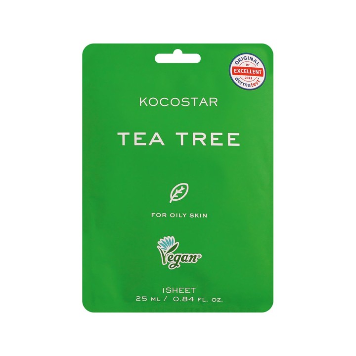 Kocostar Tea Tree Hydrating Face Mask 1 Piece For Oily Skin 25Ml