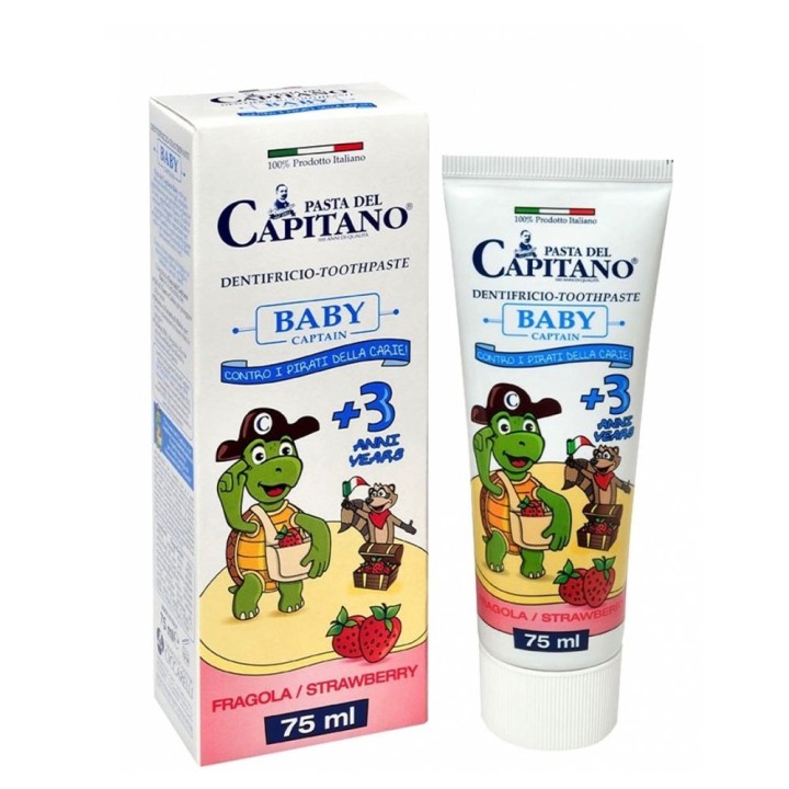 Capitano Strawberry Baby, Toothpaste, 75ml x 3+