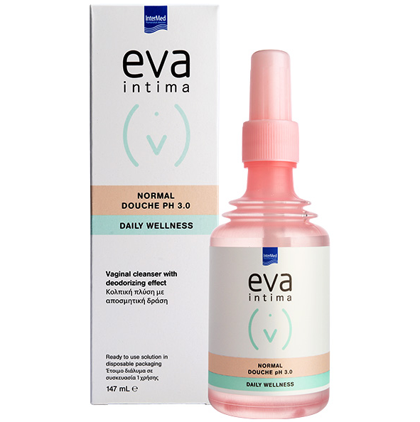 Intermed Eva Douche Normal Ph 3.0. Vaginal Douche For Effective Cleaning And Removal Of Unpleasant Odors 147Ml