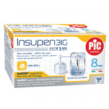 Pic Insupen needles 0.25mm x 8mm 100pcs