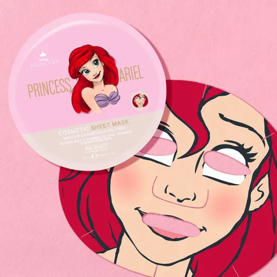 Mad Beauty Disney Princess Ariel Cosmetic Sheet Mask Cucumber Code 99200, 1X25Ml