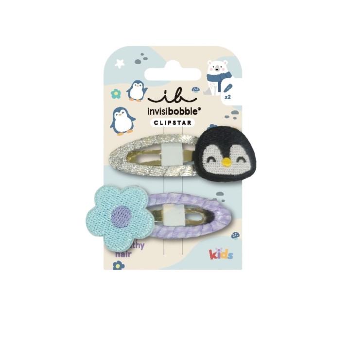Invisibobble Snap Clip – Kids Polar Penguin Hair Accessory