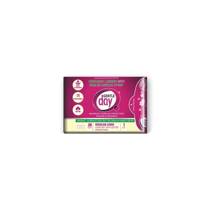 Gentle Day Women's Sensitive Care Organic Size 1 Regular Pantyliners 30