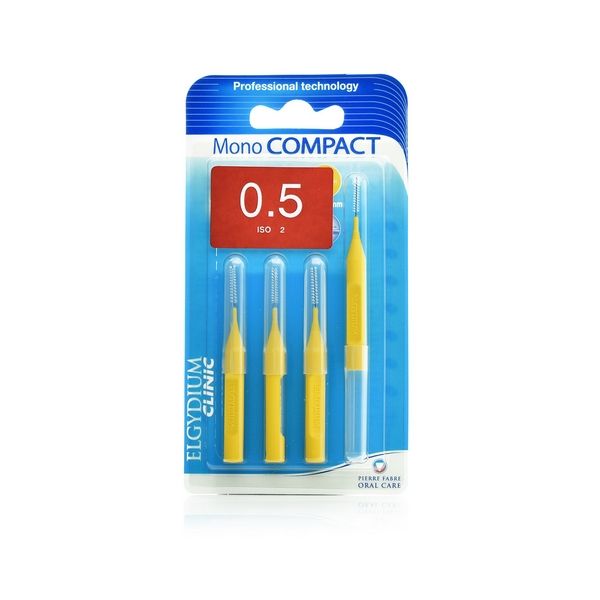 Elgydium Clinic Mono Compact Yellow 4 Interdental Brush 0.5 Mm